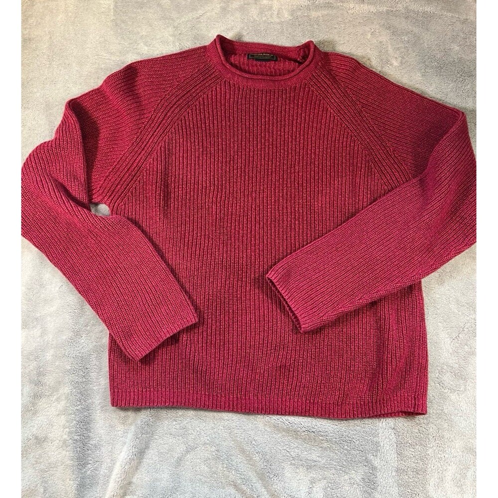 Woolrich Ribbed Knit Sweater Women’s Size L Crewneck Cozy Chunky Pullover